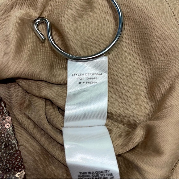 Lulus Dress Size Extra Small Matte Bronze Sequin Bodycon Champagne Showers NWT - Picture 12 of 12